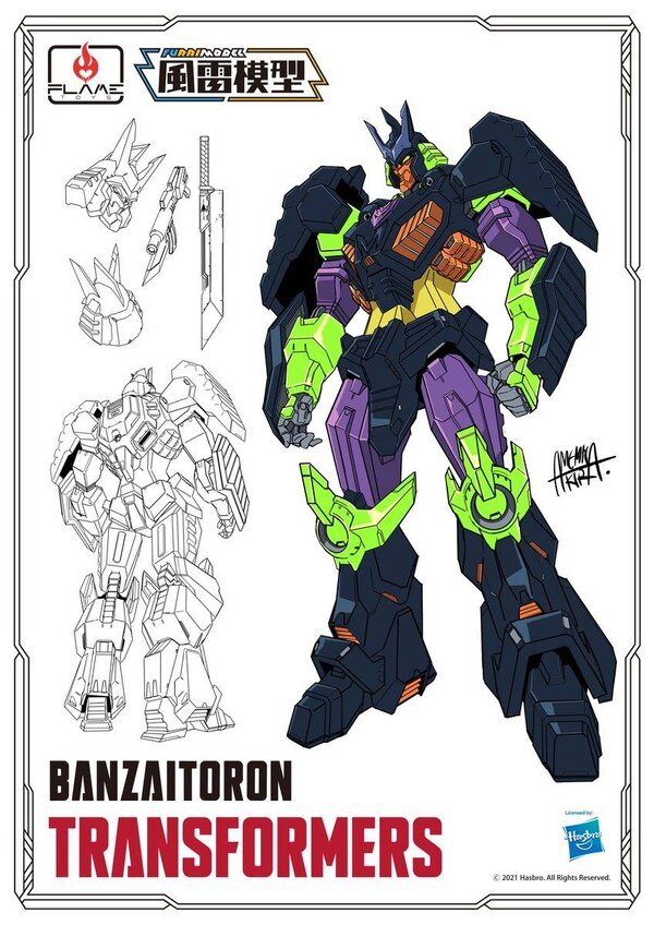 Flame Toys Official Reveals For Transformers Furai Model Banzaitron & Bludgeon  (1 of 2)